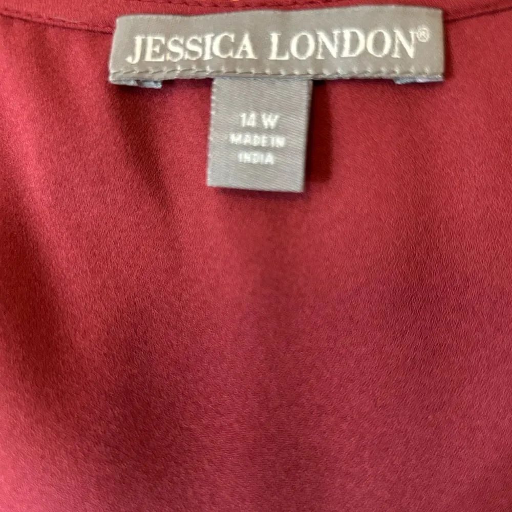 NWOT maroon 14 W tank top Jessica London side slit - Picture 2 of 7